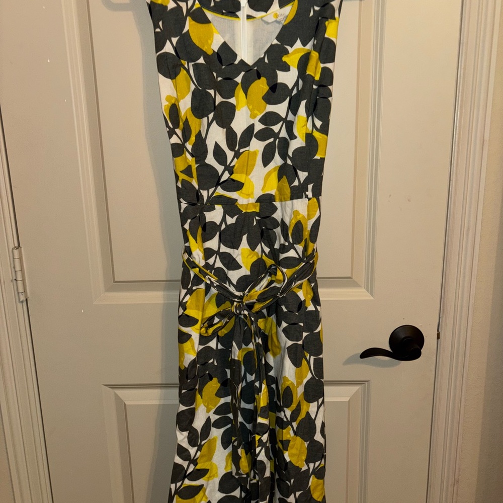 Boden Lemon Print Sleeveless Dress